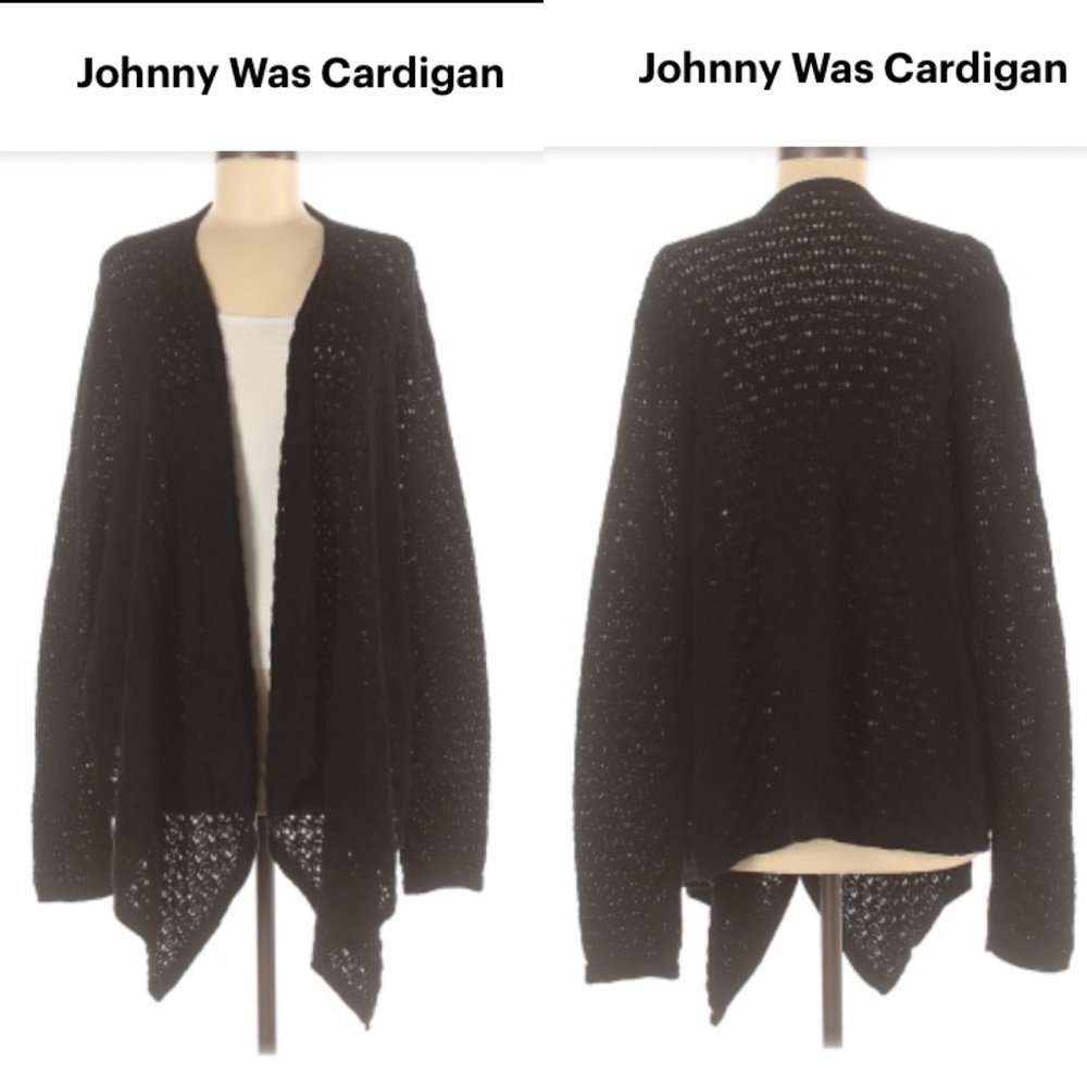 NWOT Black Johnny Was Cardigan Size Medium